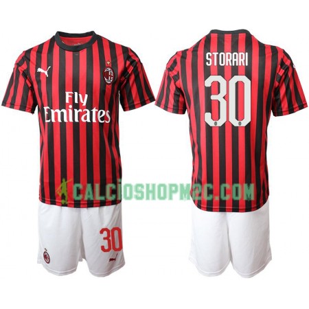 AC Milan STORARI 30 Bambino Maglia Prima 2019/2020 Manica Corta (+ Pantaloncini)